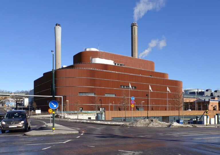 Stockholm Exergi biomass CHP plant in Stockholm. Holger Ellgaard/Wikimedia Commons